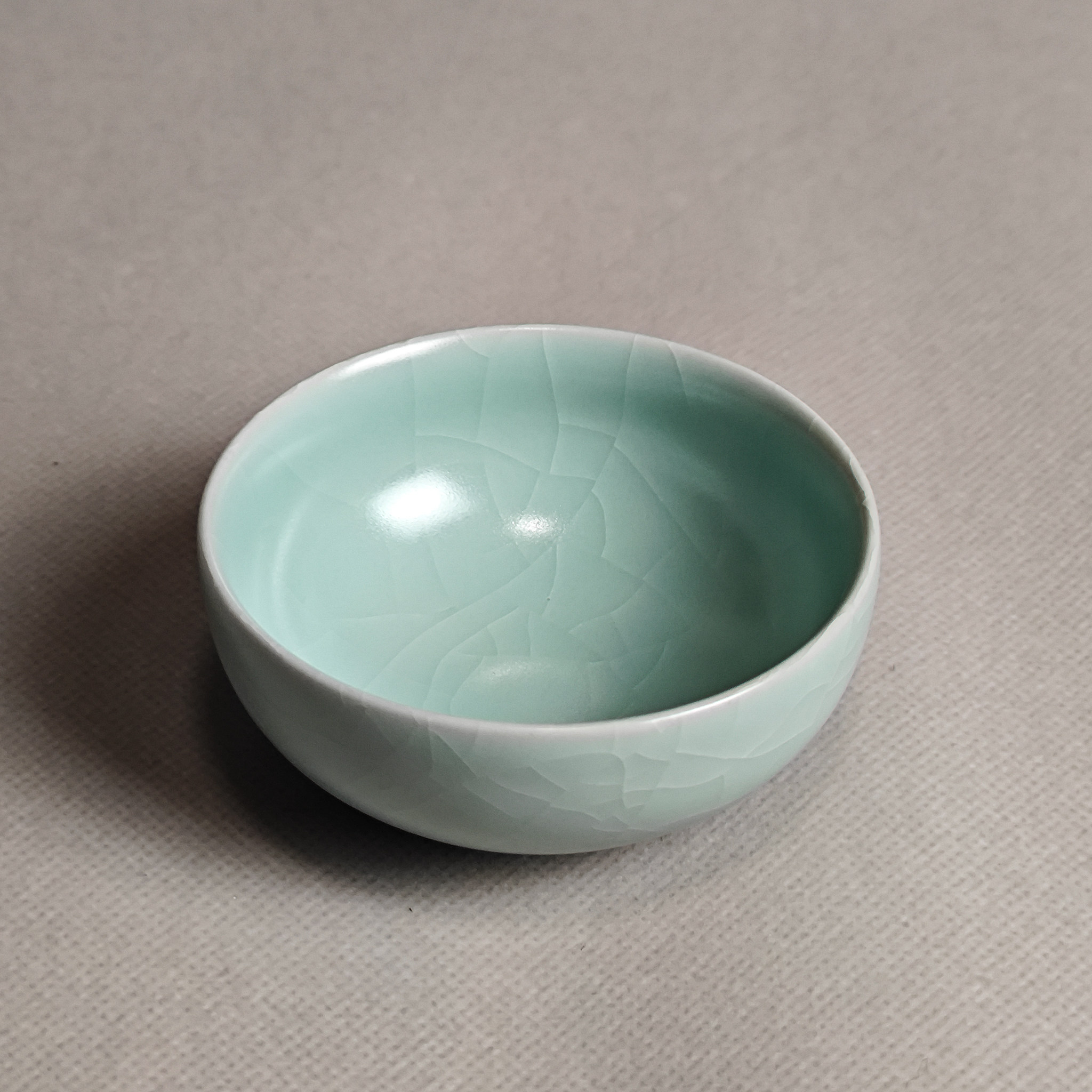 柏采汝窑BR-107豆青印章款福缘杯