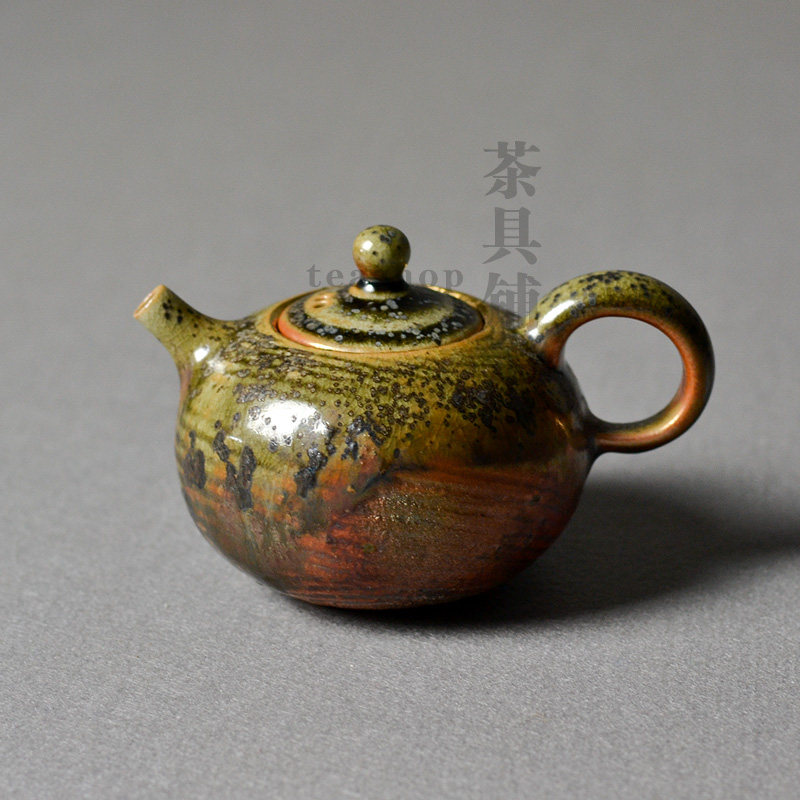 台湾李仁嵋手工柴烧岩矿正把茶壶