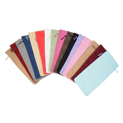 麻布红酒袋香槟酒瓶套盲品袋 仿麻布礼品收纳袋Wine Bottle Bags
