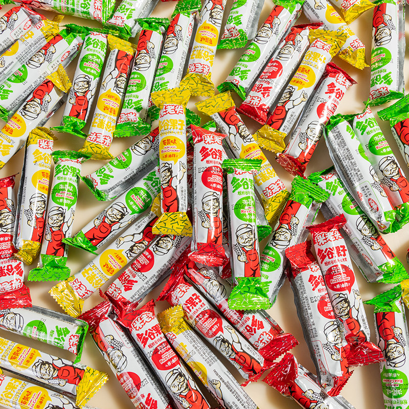 米老头多谷果子能量棒袋装夹心粗粮米果卷经典海苔味零食解馋小吃