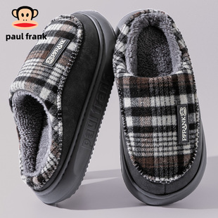 柔软女鞋 大嘴猴棉拖鞋 加厚毛绒休闲轻盈情侣家居鞋 冬季 秋冬厚 男士