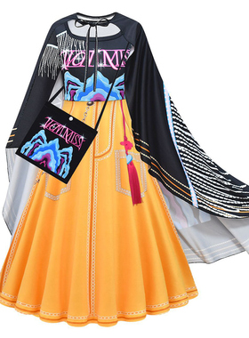 猎魔女团巨星米拉连衣裙斗篷两件套Huntrix女童长袖斩妖除魔礼服