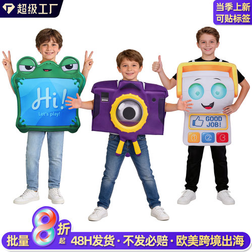 玩具总动员相机儿童扮演服万圣节跨境Toy Story卡通相机造型cos服
