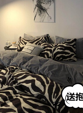 冬季加厚珊瑚绒床上四件套纯棉水晶绒被套法莱绒床单法兰绒三件套
