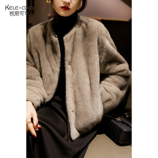 珠链米兰貂绒皮草外套 王炸显高好穿经典 KELE COCO