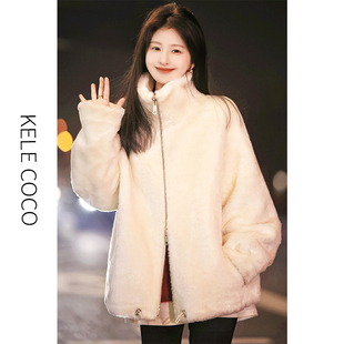 KELE happy皮草｜100%羊毛立领羊剪绒皮草下摆抽绳 COCO