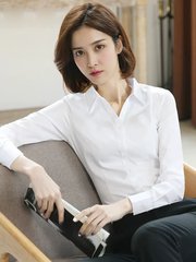 白衬衫女职业2025新款短袖长袖气质正装设计感小众面试上班衬衣衫