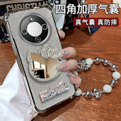 适用荣耀X70i水钻猫手机壳X60GT全包x50iplus四角防摔x40气囊x30支架x20se女x10新款 honor专用 保护套ins风