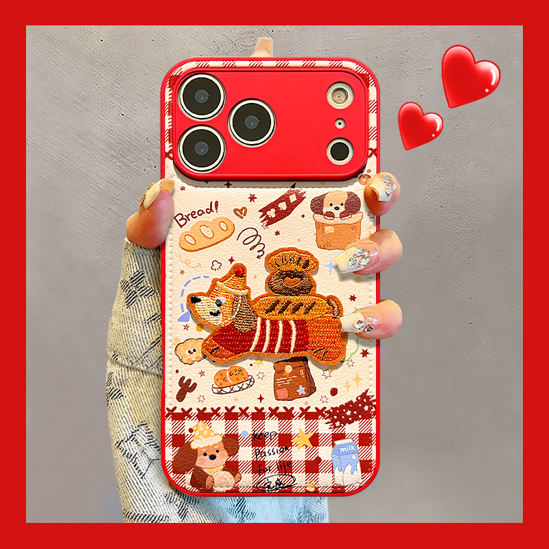 适用苹果系列法棍小狗手机壳