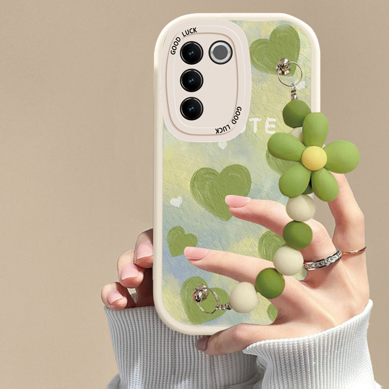 适用于vivoS16大眼睛手机壳S16Pro全包防摔S16e硅胶保护套S15Pro小清新挂链S12新款小羊皮S12Pro春日款