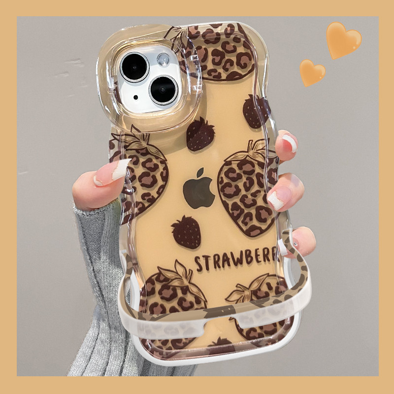 适用豹纹草莓苹果16手机壳17air新款iPhone15promax外壳14plus双支架13少女心12全包11防摔保护套专用xsmax,3C数码配件,手机保护套/壳,淘宝优惠券,粉丝福利购,淘宝优惠卷