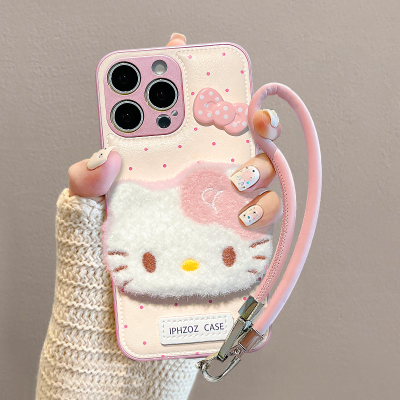 适用苹果系列猫咪公仔手机壳