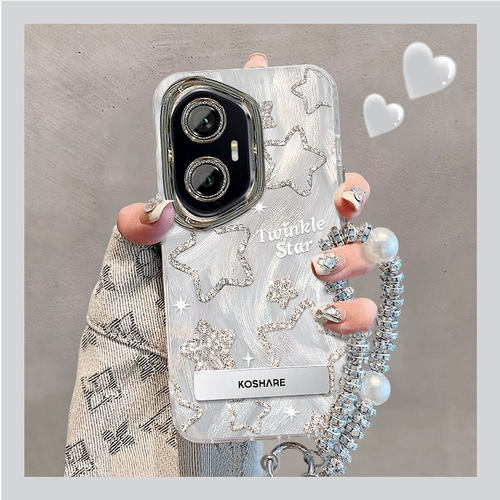 适用荣耀系列闪粉星星手机壳