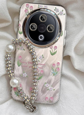 适用羽纱郁金香vivoY300PRO手机壳Y200i新款Y100硅胶Y78plus全包Y77E自带Y76S挂绳y53S女50防摔35+保护套夏日