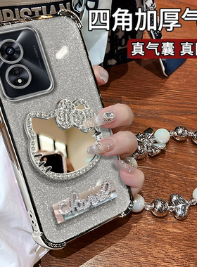 适用OPPOA5水钻猫手机壳A3pro全包A2X四角防摔a1镜子活力版气囊A97女A96新款A57/a8专用A32保护套ins风A11X