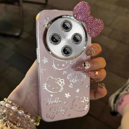 适用HelloKitty凯蒂猫OPPOFindx8s+手机壳x7Ultra女x6pro羽纱x5天玑版可爱x3镜头膜蝴蝶结全包防摔保护套新款
