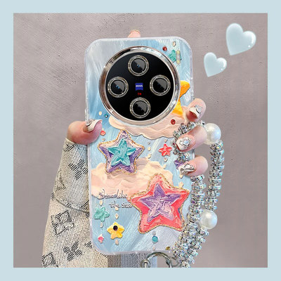 适用vivoX系列油画海星手机壳