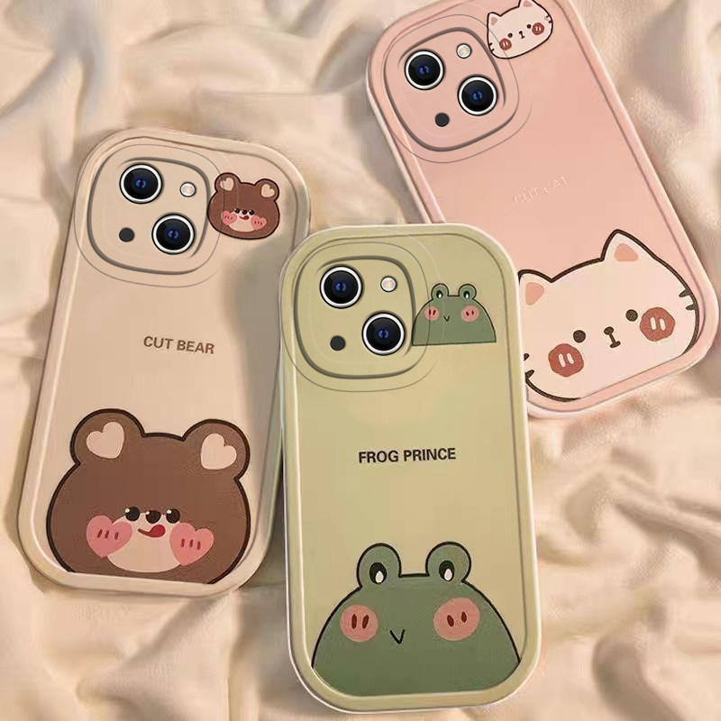 适用于苹果14手机壳iPhone13mini时尚12潮流11ProMax可爱动物XR创意7Plus硅胶保护套8全包边6s防摔SE3软壳