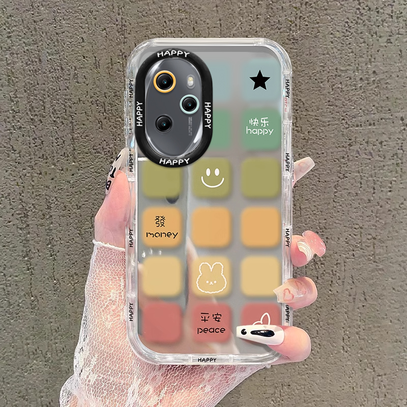 时尚镜面荣耀系列晕染格子手机壳