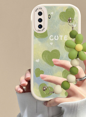 适用于vivoX30手机壳新款小羊皮X30Pro绿色油画爱心X27硅胶X27Pro/X23全包X23幻彩版防摔套X21屏幕指纹版