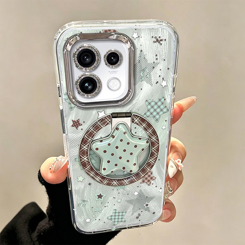 适用OPPOReno系列格纹星星手机壳