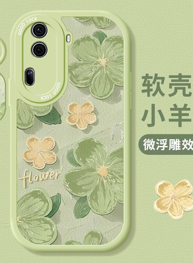 适用OPPORepro手机保护壳10pro+爆款Reno9油画花朵8矽胶7se高颜值6女款5k艺术4防摔3元气版耐磨2z/f保护套ace