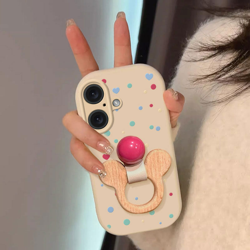 适用苹果16波点米奇iPhone15promax手机壳14plus大胖子13mini支架12硅胶11防摔8保护套7少女xsmax可爱6s新款