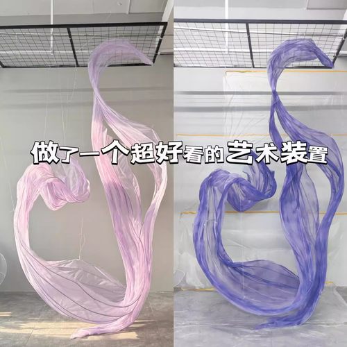 欧根纱艺飘带手工婚礼背景花