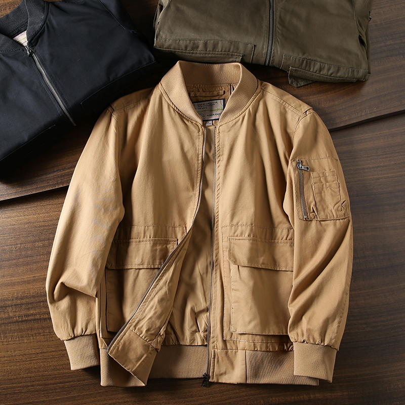 水洗MA1飞行夹克棒球领夹克外套