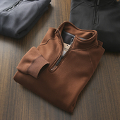 含绵羊毛 奥粒绒蓄热保暖 秋冬男加绒加厚立领卫衣气质休闲上衣