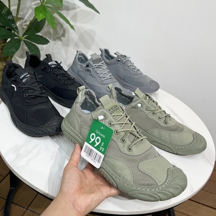49.9刀！外贸原单凉感冰丝网面透气耐磨软弹夏季男时尚低帮休闲鞋