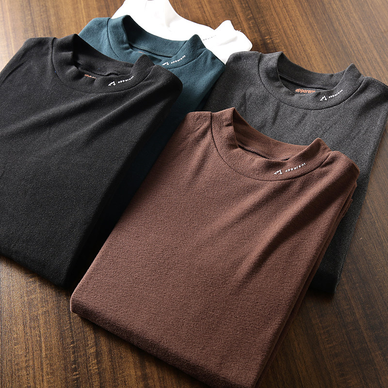 双面磨毛 秋冬男女情侣蓄热保暖打底衫亲肤软糯半高领上衣长袖T恤,男装,T恤,淘宝优惠券,粉丝福利购,淘宝优惠卷