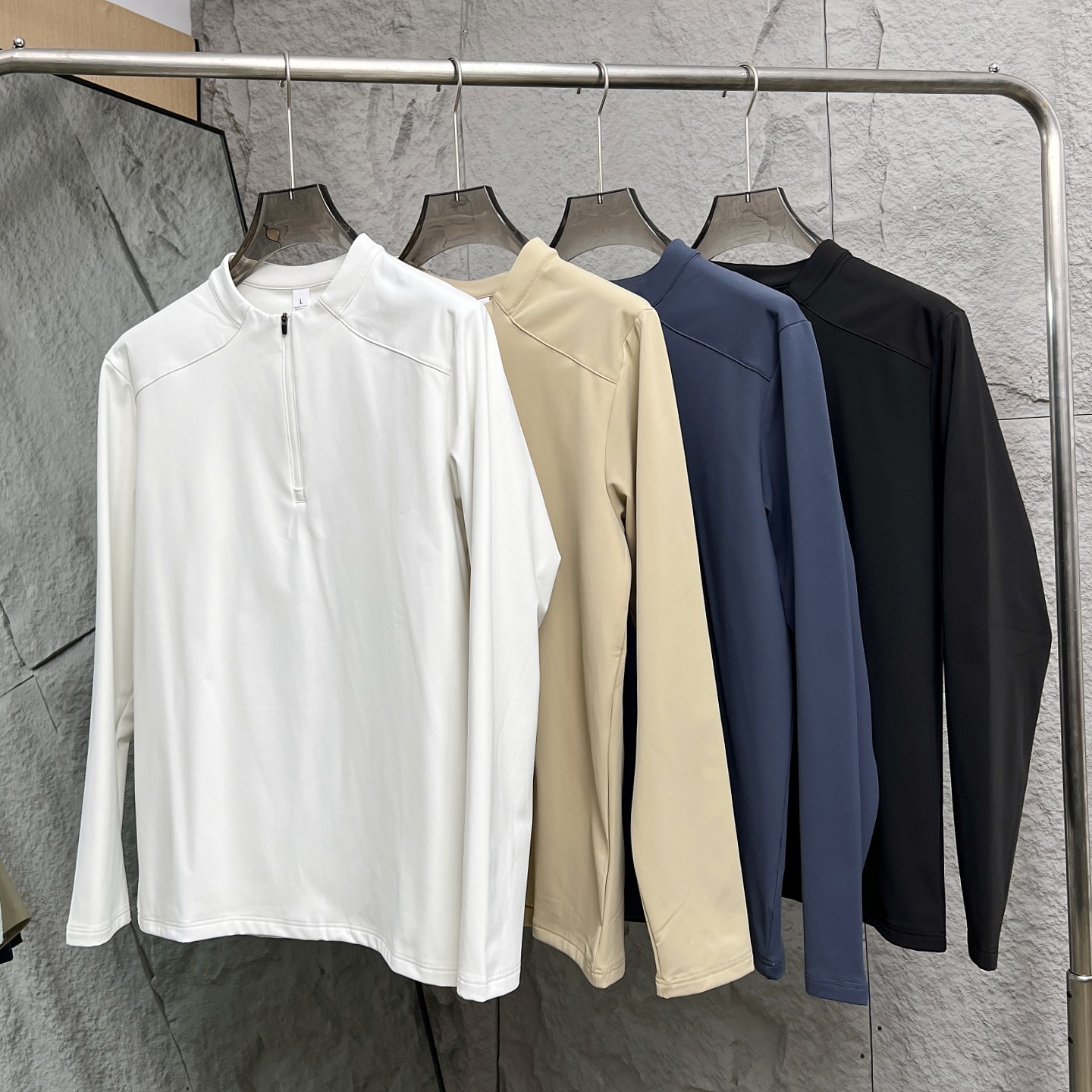 大厂订单 云感科技面料！秋冬男女同款半拉链运动卫衣速干长袖T恤