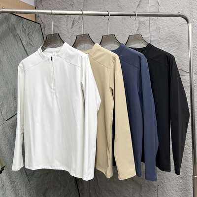 大厂订单 云感科技面料！秋冬男女同款半拉链运动卫衣速干长袖T恤