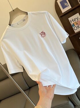 【H剪】清凉水洗棉！透气舒适！品牌撤柜订单男士圆领短袖T恤衫男