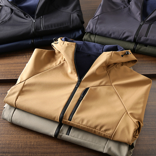 防风防水加绒连帽冲锋衣外套 户外软壳男士 平替牛货 线下1800