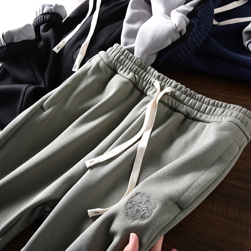 复合澳粒绒卫裤加绒加厚休闲裤
