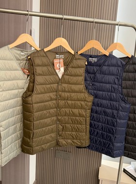 出K韩单！逆天牛货！轻暖系列！秋冬男女情侣V领保暖羽绒马甲背心