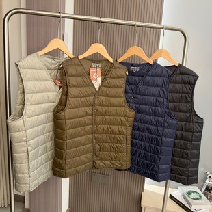 秋冬男女情侣V领保暖羽绒马甲背心 轻暖系列 出K韩单 逆天牛货