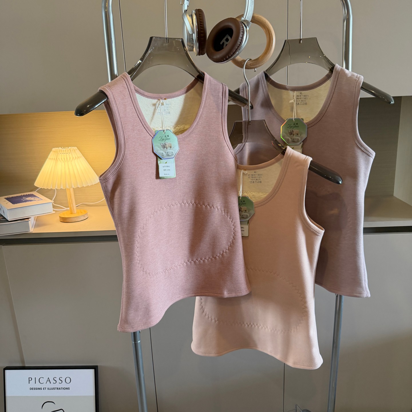 女款！桑蚕丝羊毛混纺！保暖背心加绒加厚内搭贴片暖肚护腰马甲冬