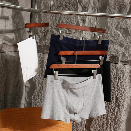 超值3条装！新疆棉+7A级抗菌柔软亲肤舒适透气四季男纯色平角内裤