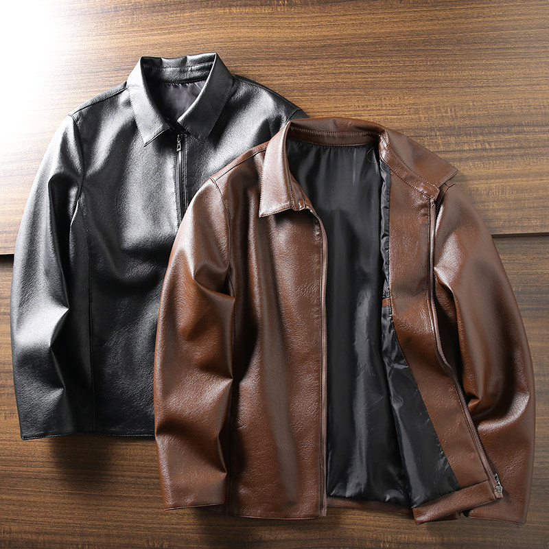 轻奢！高端！入眼即大爱的皮衣！春季男定制PU皮柔顺翻领皮衣外套,男装,夹克,淘宝优惠券,粉丝福利购,淘宝优惠卷