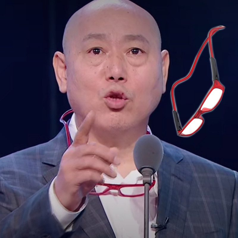 李成儒同款便携式带链老花眼镜