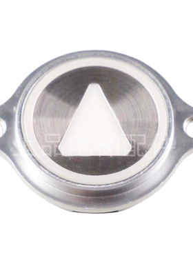 通力电梯配件KDS50 圆形带耳不锈钢按键双耳盲文红光白光双插按钮