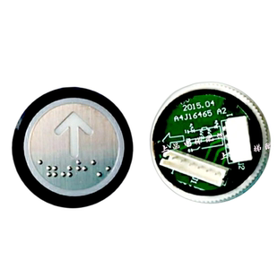 适用于巨人通力电梯按钮KDS50黑边盲文按键A4J16467 65 A4J20057