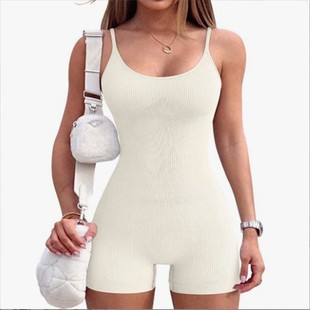 summer jumpsuit sexy tight shorts camisole 2025