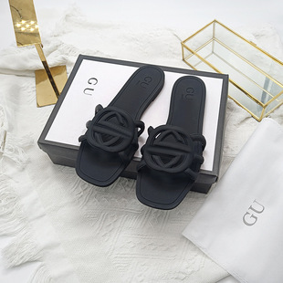 fashionable flat slippers shoes 2025 jelly women