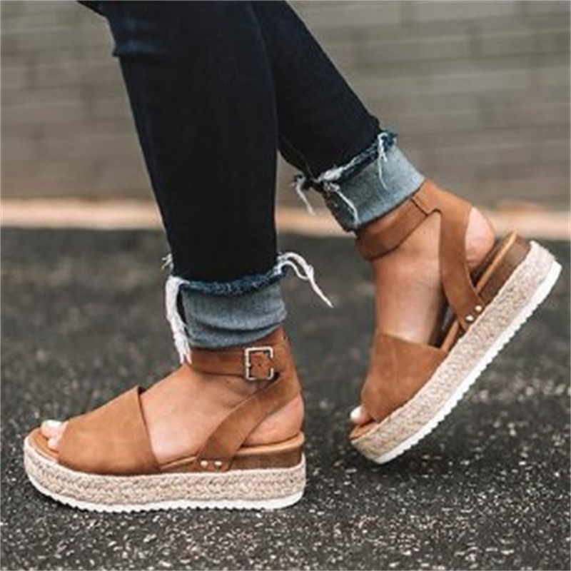 2025 plus size women's shoes, thick soled women's sandals
