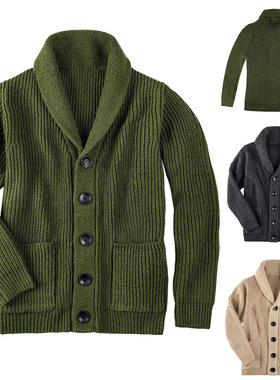 2025 men's fashionable urban slim fit knitted sweater