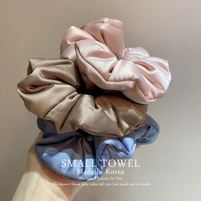 韩国进口张小慧同款缎面充棉枕头发圈不伤发大肠圈束发扎头绳皮筋